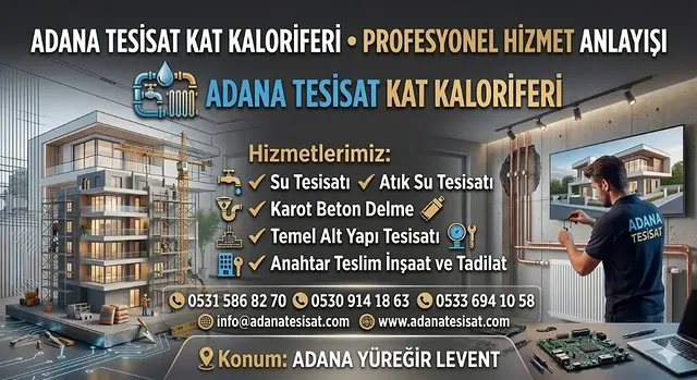 Adana Su tesisatı, kat kaloriferi ve hava hattı slider